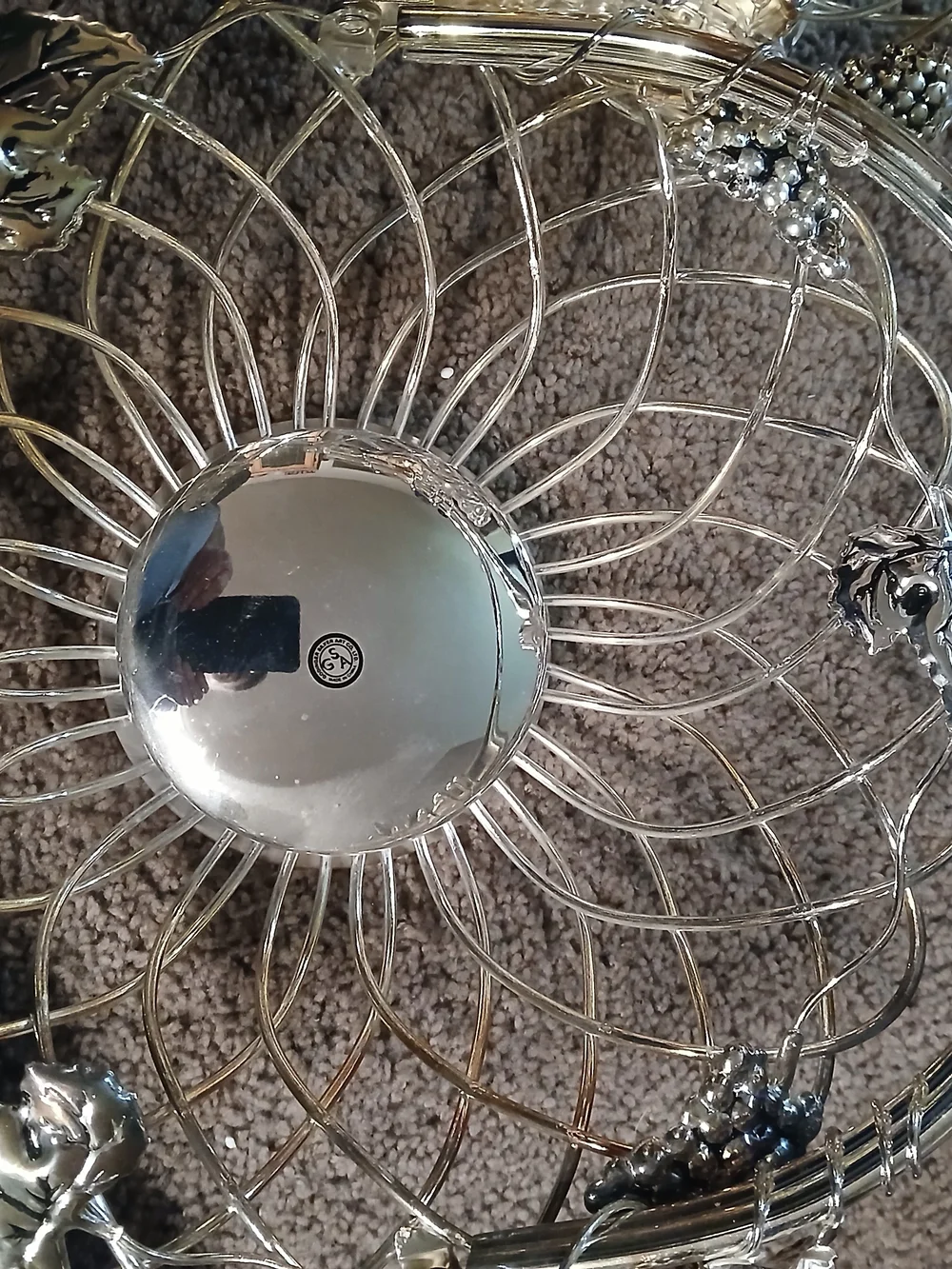 Godinger Silver-Plated Grape Design Baskets - Set of 2 Vintage But New In TheBox